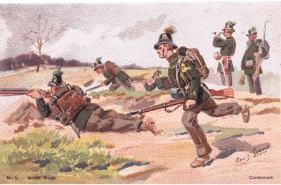 Karbiner, postkort, 1920-tallet av Louis Geens