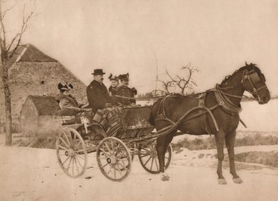 Menn og kvinner i en hestevogn, 1937 av Louis Guichard