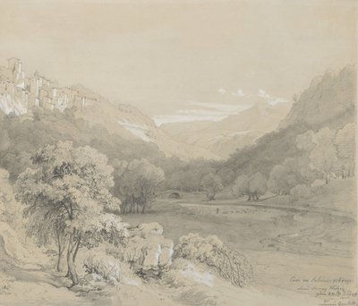 En utsikt over Cavi i Sabine Hills, 1848. av Louis Gurlitt