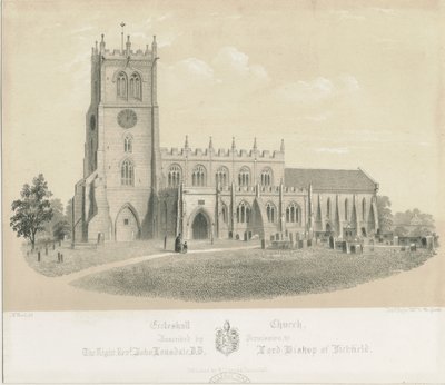 Eccleshall Church: litografi, nd [c 1840] (trykk) av Louis Haghe