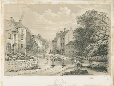Eccleshall Village: litografi av Louis Haghe
