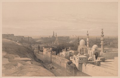 Egypt og Nubia: bind III - nr. 26, Kairo, Looking West, 1838. av Louis Haghe