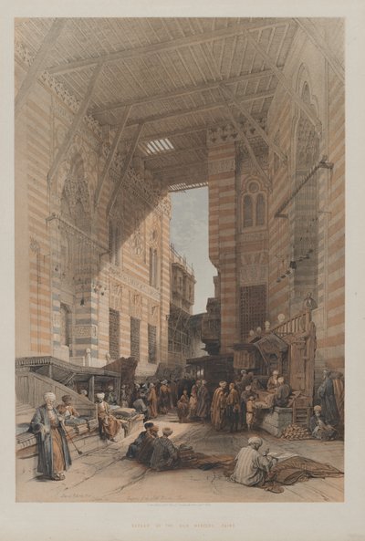 Egypt og Nubia, bind III: Bazaar of the Silk Mercers, Kairo av Louis Haghe