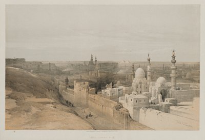 Egypt og Nubia, bind III: Kairo, ser vest av Louis Haghe