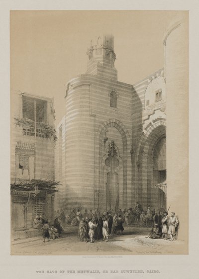 Egypt og Nubia, bind III: Gate of the Metwaleys, Kairo av Louis Haghe