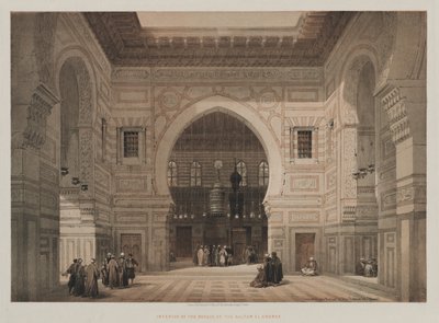 Egypt og Nubia, bind III: Interiør i moskeen til Sultan El Ghoree, 1849. av Louis Haghe