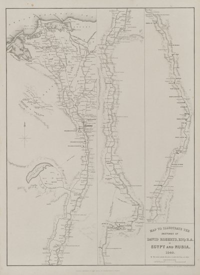 Egypt og Nubia, bind III: Kart for å illustrere skissene til David Roberts, Esq...1849, 1849. av Louis Haghe