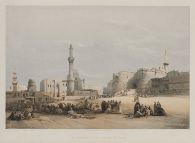 Egypt og Nubia, bind III: Inngangen til citadellet i Kairo, 1849. av Louis Haghe