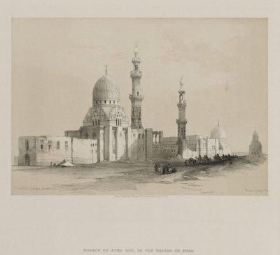 Egypt og Nubia, bind III: Kalifenes graver-Kairo. Moskeen i Ayed Be[y], 1849. av Louis Haghe