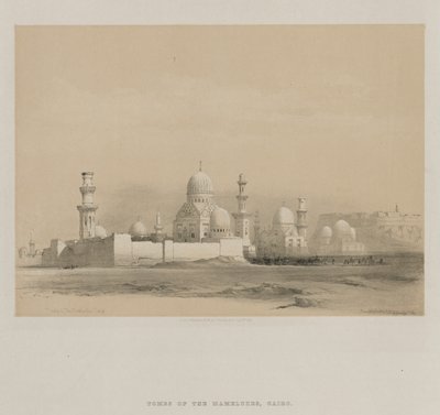 Egypt og Nubia, bind III: Tombs of the Memlooks, Kairo av Louis Haghe