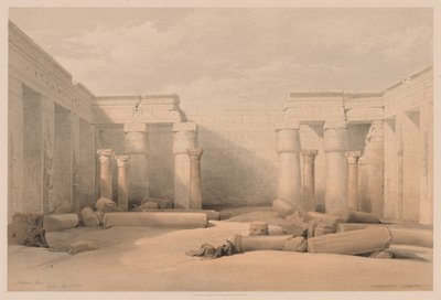 Egypt og Nubia: bind II - nr. 18, Medinet Abou, Theben, 1832. av Louis Haghe