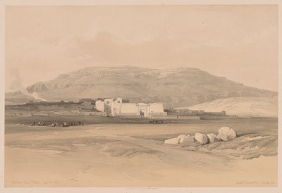 Egypt og Nubia: bind II - nr. 20, Medinet Abou, Theben av Louis Haghe