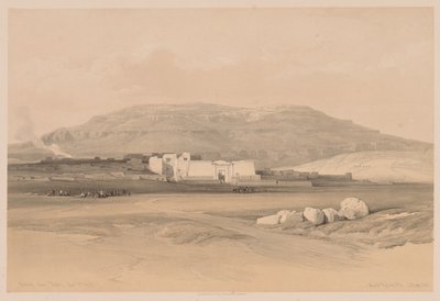 Egypt og Nubia: bind II - nr. 20, Medinet Abou, Theben, 1838. av Louis Haghe