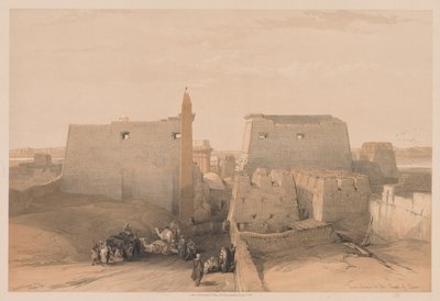 Egypt og Nubia: Bind II - nr. 38, Grand Entrances to the Temple of Luxor, 1838. av Louis Haghe