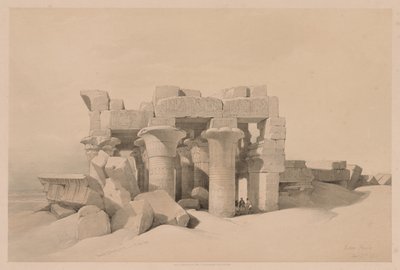 Egypt og Nubia: Bind II - nr. 42, Ruinene av Kom Ombo av Louis Haghe
