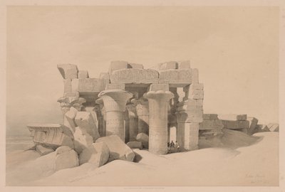 Egypt og Nubia: Bind II - nr. 42, Ruinene av Kom Ombo, 1838. av Louis Haghe