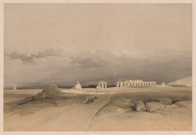 Egypt og Nubia: Bind II - nr. 8, Ruins of the Memnonium, Theben av Louis Haghe