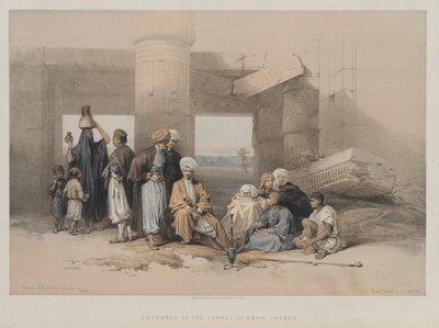 Egypt og Nubia, bind II: Inngangen til Amun-tempelet, Theben av Louis Haghe