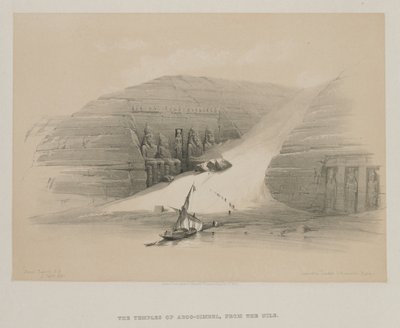 Egypt og Nubia, bind II: Utgravde templer i Abu Simbel, Nubia, 1848. av Louis Haghe