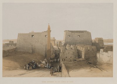 Egypt og Nubia, bind II: Grand Entrance to Temple of Luxor av Louis Haghe