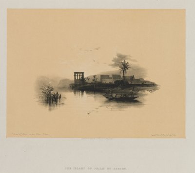 Egypt og Nubia, bind II: Island of Philae, on the Nile, Nubia av Louis Haghe