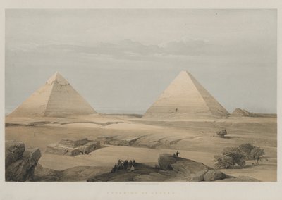 Egypt og Nubia, bind II: Pyramids of Geezeh, 1848. av Louis Haghe