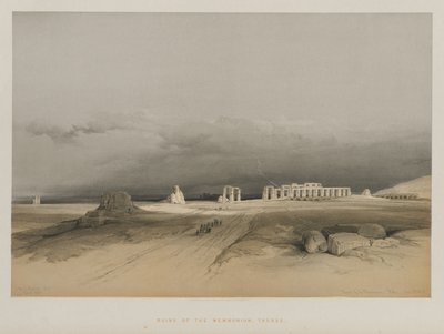 Egypt og Nubia, bind II: Ruiner av Memnonium, Theben, 1847. av Louis Haghe