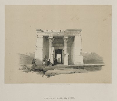Egypt og Nubia, bind II: Dandour-tempelet, Nubia, 1848. av Louis Haghe