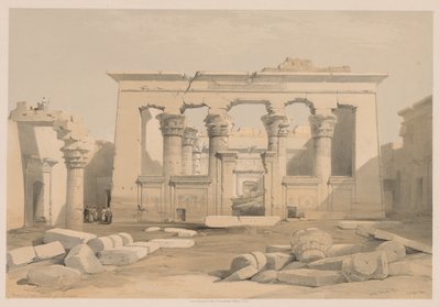 Egypt og Nubia: Bind I - nr. 28, Portico of the Temple of Kalabshi av Louis Haghe