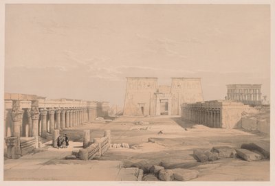 Egypt og Nubia: bind I - nr. 42, Grand Approach to the Temple of Philae, Nubia av Louis Haghe