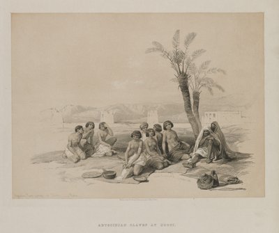 Egypt og Nubia, bind I: Abessinske slaver hviler ved Korti-Nubia av Louis Haghe