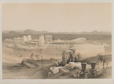 Egypt og Nubia, bind I: Generelt syn på øya Philae, Nubia, 1846. av Louis Haghe