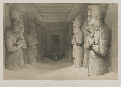 Egypt og Nubia, bind I: Interiør av tempelet til Aboo-Simbel, 1846. av Louis Haghe