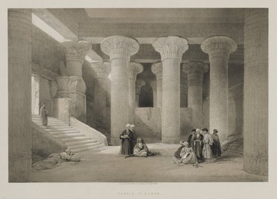 Egypt og Nubia, bind I: Temple at Esneh, 1846. av Louis Haghe