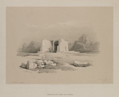 Egypt og Nubia, bind I: Tempel ved Tafa i Nubia av Louis Haghe