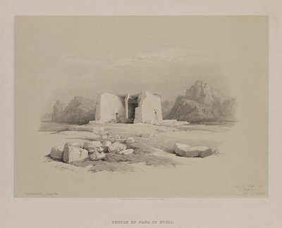 Egypt og Nubia, bind I: Tempel ved Tafa i Nubia, 1846. av Louis Haghe