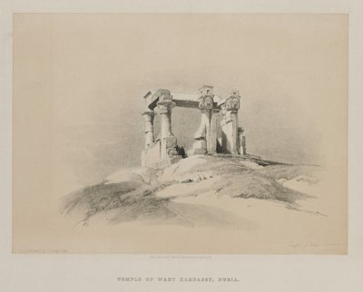 Egypt og Nubia, bind I: Temple of Wady Kardassy i Nubia, 1846. av Louis Haghe