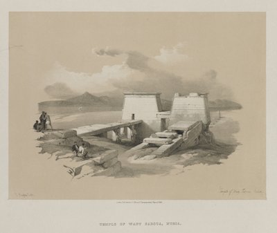 Egypt og Nubia, bind I: Temple of Wady Saboua, Nubia, 1846. av Louis Haghe