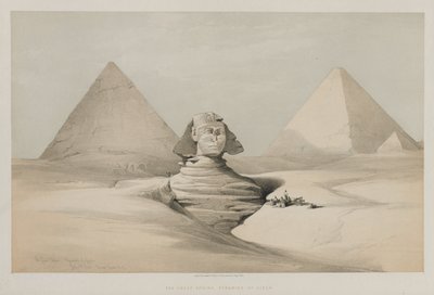 Egypt og Nubia, bind I: Den store sfinksen, pyramidene i Gezeeh av Louis Haghe
