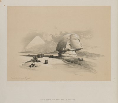 Egypt og Nubia, bind I: Den store sfinksen, Pyramids of Gezeeh, 1846. av Louis Haghe
