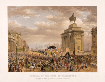 Begravelse til hertugen av Wellington, 18. november 1852, pub. 1853. av Louis Haghe
