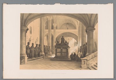 Graven til Maximilian I i Innsbruck Tombeau de Maximilien I à Inspruck (tittel på objekt) av Louis Haghe