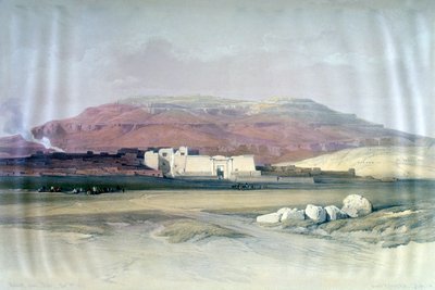 Medinet Abou, Theben, 8. desember 1832, Egypt, 1800-tallet av Louis Haghe