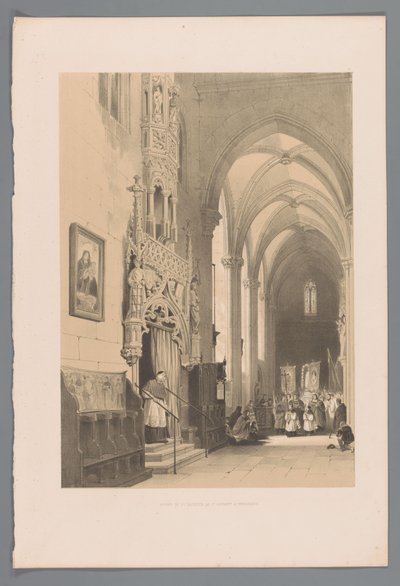 Inngang til sakristiet i Saint Laurentius-kirken i Nürnberg Inngang til sakristiet til St. Laurent a Nürnberg (tittel på objekt) av Louis Haghe