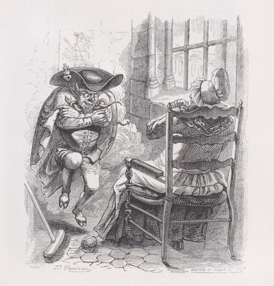 Den lille røde mannen fra The Complete Works of Béranger, 1836. Skapere: Louis-Henri Brevière, Cesar-Auguste Hebert. av Louis Henri Brevière, Cesar Auguste Hebert