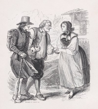 The Traveler fra The Complete Works of Béranger, 1836. Skapere: Louis-Henri Brevière, Cesar-Auguste Hebert. av Louis Henri Brevière, Cesar Auguste Hebert