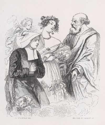The Two Sisters of Charity fra The Complete Works of Béranger, 1836. Skapere: Louis-Henri Brevière, Cesar-Auguste Hebert. av Louis Henri Brevière, Cesar Auguste Hebert
