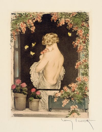 The Four Seasons: Summer, ca. 1928 (håndfarget tørrnipp og akvatint) (se også 745548-51) av Louis Icart