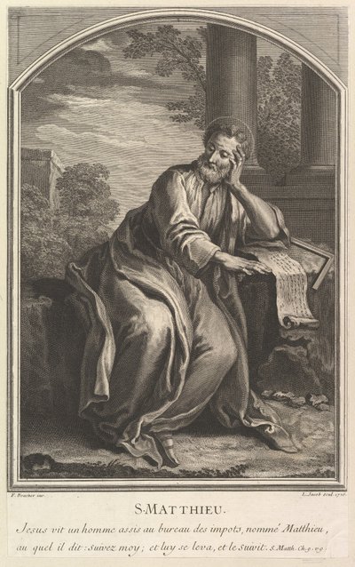 Saint Matthew, 1726. av Louis Jacob