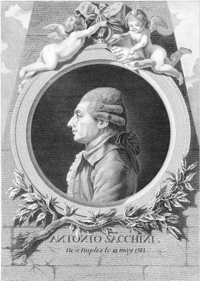 Portrett av komponisten Antonio Sacchini 1730-1786, 1781. av Louis Jacques Cathelin